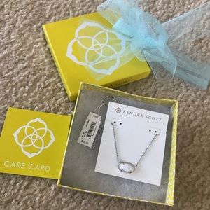 Kendra Scott Elisa Silver Pendant Opal Necklace